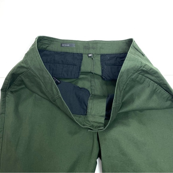 KUT from the kloth Crop Trouser Pants In Dark Olive Green Size 18 - Picture 7 of 8